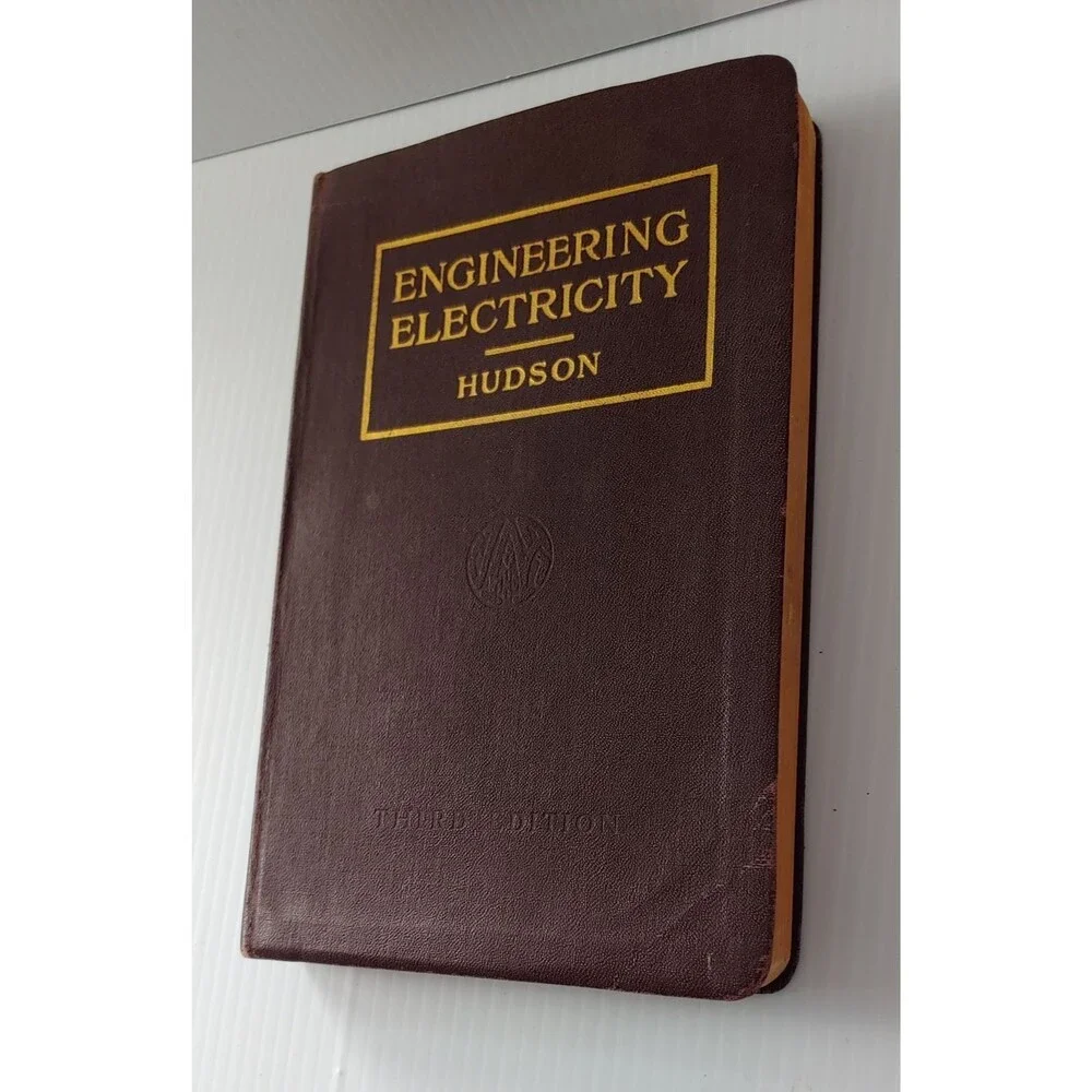 Engineering Electricity Ralph G. Hudson 1941 Leather Third Edition Hard Cover